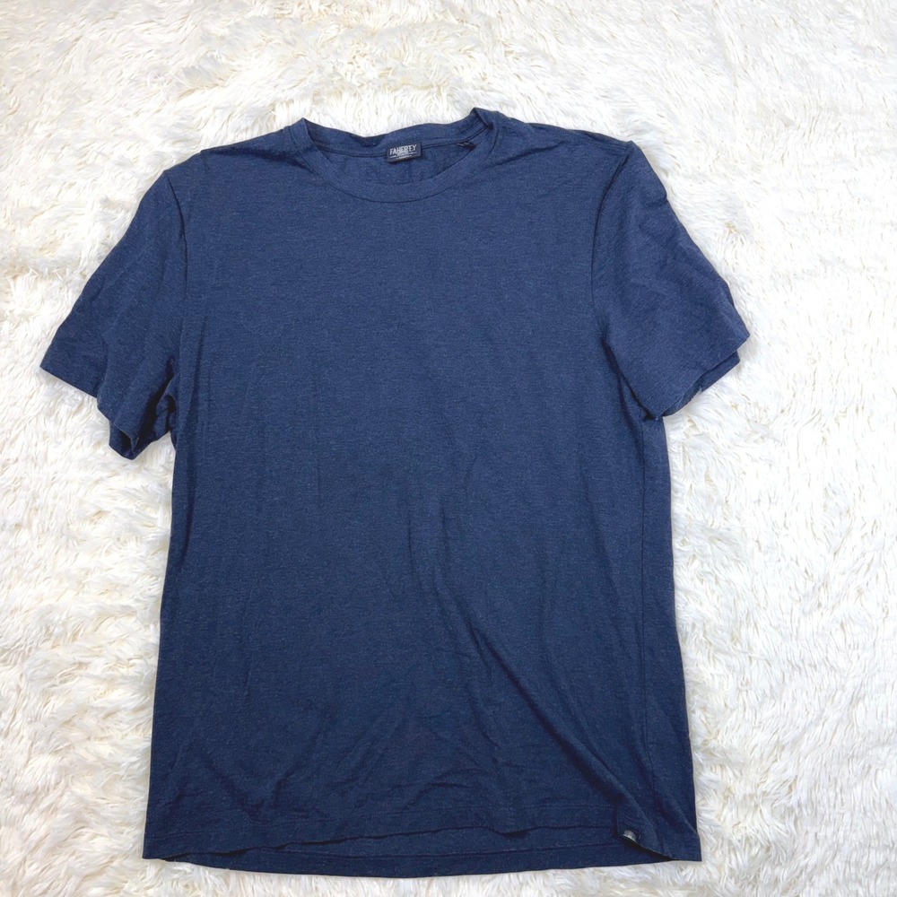 Faherty T-Shirt Mens Large Blue Reserve Pima Cotton Modal Stretch Crewneck Tee